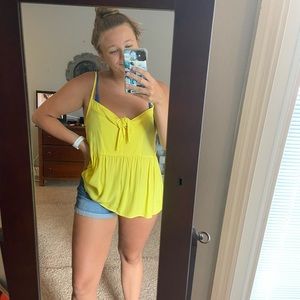 local boutique tank top yellow